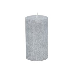 Gyertya henger paraffin 7x12 cm ezüst S/4
