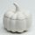 Cukorkatartó tök porcelán 13x14x13 cm fehér