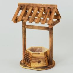 Kaspó tetõvel fa 24x19x36 cm barna