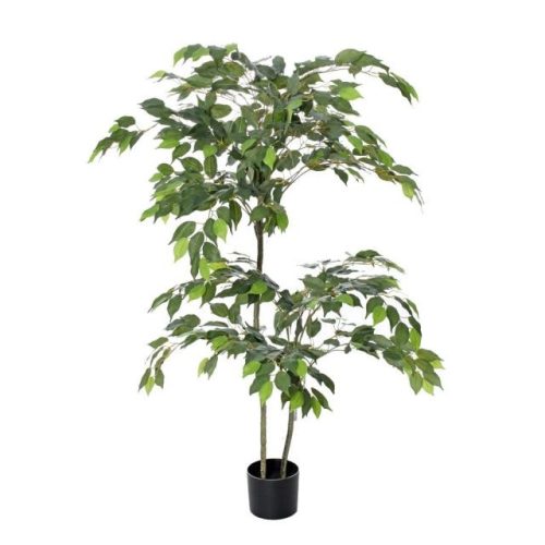 Selyemvirág Ficus cserépben mûanyag 150 cm zöld
