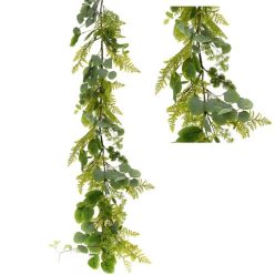 Girland eukaliptusz páfránnyal mûanyag 150 cm zöld