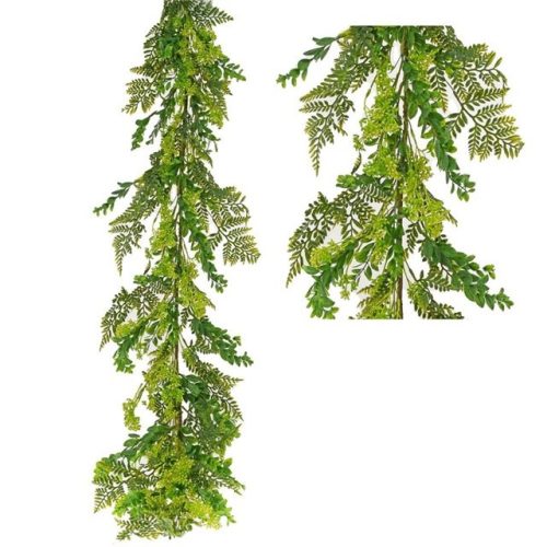Girland páfrány mûanyag 150 cm zöld