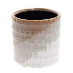   Kaspó színátmenetes kerámia 13,4x13,4x13,5 cm barna, natúr