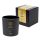 Illatgyertya dobozban Calm, paraffin 10x10x10 cm fekete