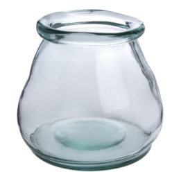 Váza üveg 15cm átlátszó