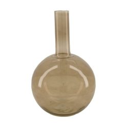 Váza üveg 18x18x27,6 cm taupe @