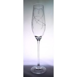   Pezsgõs pohár Swarovski kristállyal 210 ml üveg 26,3x6,6 cm átlátszó S/2