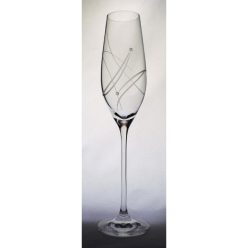   Pezsgõs pohár Swarovski kristállyal 210 ml üveg 26,3x6,6 cm átlátszó S/2