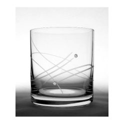   Whisky pohár Swarovski kristállyal 280 ml üveg 8,8x8 cm átlátszó S/6