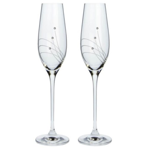 Pezsgõs pohár Swarovski kristállyal 210 ml üveg 26,3x6,6 cm átlátszó S/2