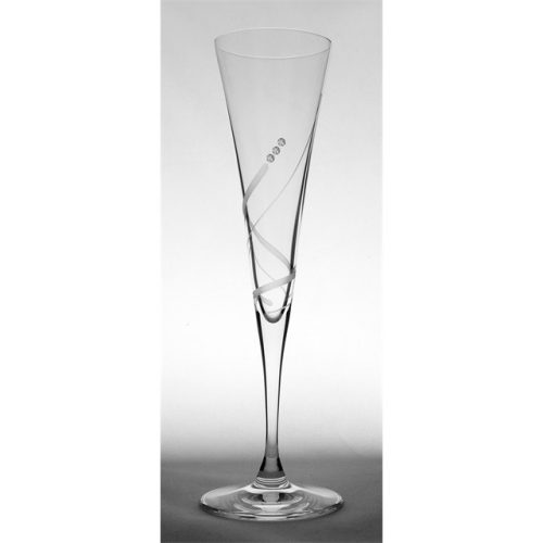 Pezsgõs pohár Swarovski kristállyal 120 ml üveg 23x6 cm átlátszó S/6