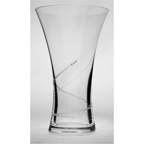 Váza Swarovski kristállyal üveg 25x15,1 cm átlátszó