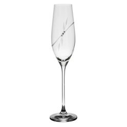   Pezsgõs pohár Swarovski kristállyal 210 ml üveg 26,3x6,6 cm átlátszó S/2