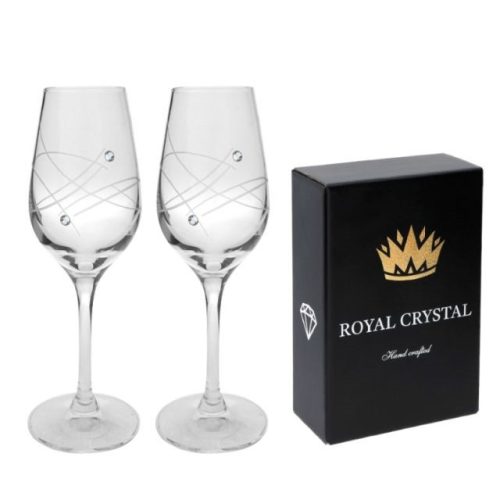 Likõrös pohár Swarovski kristállyal 75 ml üveg 14,5x5,2 cm átlátszó S/2