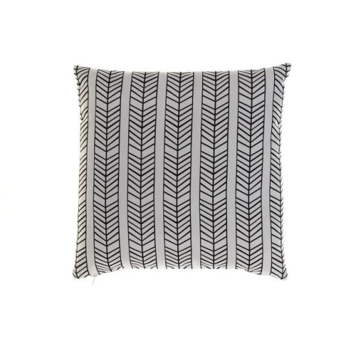 Párna nyíl poliészter 43x43 cm fehér, fekete