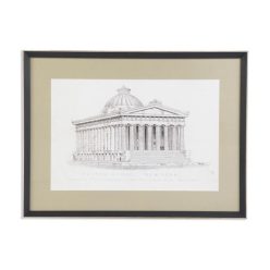   Kép építészet keretes üveg, polisztirol 79x3x59 cm bézs, fekete