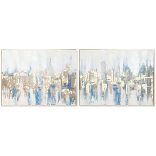 Kép New York vászon, polisztirol 80x3,5x60 cm kék, arany 2 féle