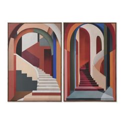   Kép keretes, absztrakt hungarocell 83x4,5x123 cm színes 2 féle