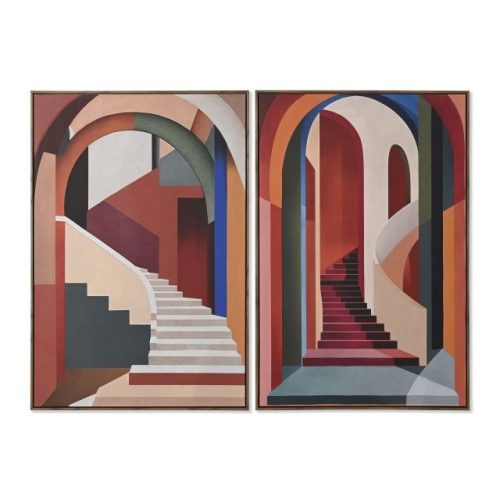 Kép keretes, absztrakt hungarocell 83x4,5x123 cm színes 2 féle