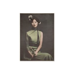 Kép gésa keretes vászon, polisztirol 103x4,5x143 cm zöld