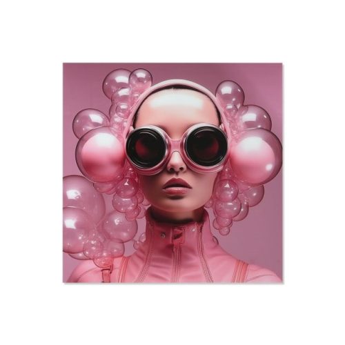 Kép nõ hõálló üveg 120x4x120 cm pink