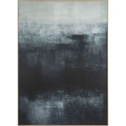 Kép keretes, absztrakt vászon 130x5x180 cm türkizkék