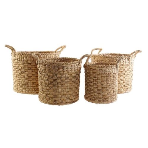 Kosár szett juta 38x38x41 cm barna S/4