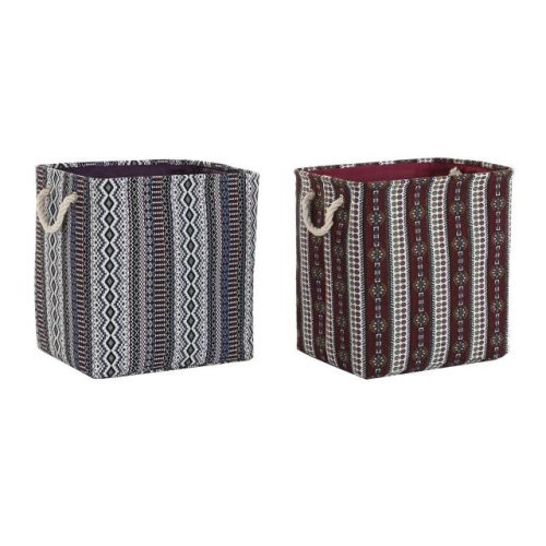 Kosár poliészter, hab 40x30x40 cm lila, bordó 2 féle