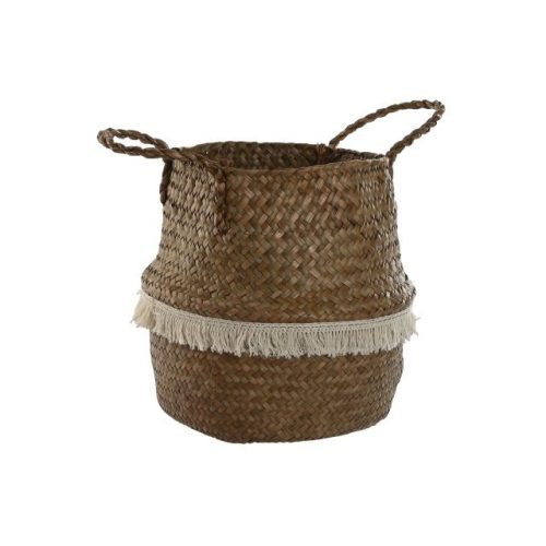 Kosár füllel vesszõ 28x28x30 cm natúr