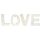 Love felirat selyemvirággal mûanyag 100×300 cm fehér @
