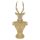 Szarvas mellszobor poly 16x10,2x36,5 cm arany