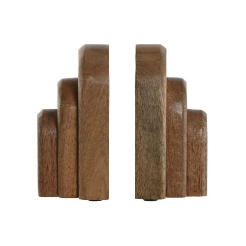 Könyvtámasz szett mangófa 18x10x17,5 cm natúr S/2