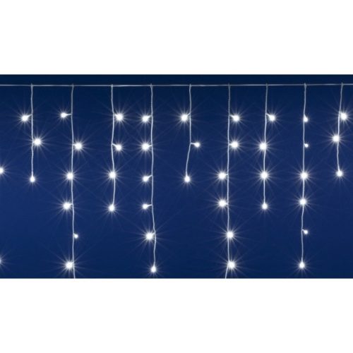 Fényfüzér jégcsap 200 LED-es , sorolható, kültéri-beltéri, hidegfehér 5 m