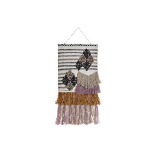 Faliszõnyeg bojtos juta, gyapjú, pamut 46x2x110 cm színes