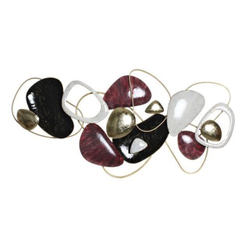 Dekoráció falra absztrakt fém 180x9,5x87 cm színes