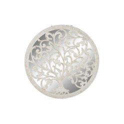 Dekoráció falra fa mdf, üveg 90x2x90 cm fehér, arany