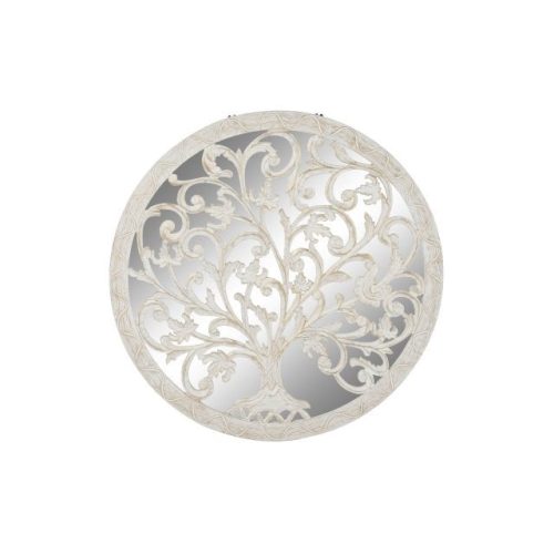 Dekoráció falra fa mdf, üveg 90x2x90 cm fehér, arany