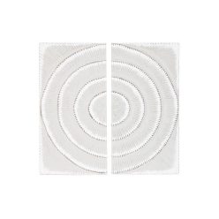   Dekoráció szett falra körök mdf 90x3,5x90 cm szürke, fehér S/2