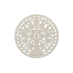 Dekoráció falra mdf 90x2x90 cm fehér