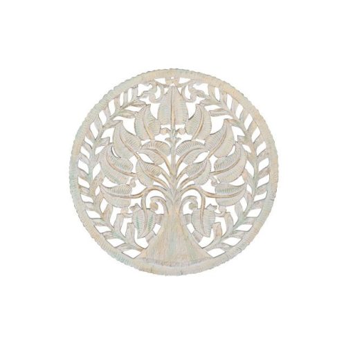 Dekoráció falra mdf 90x2x90 cm fehér