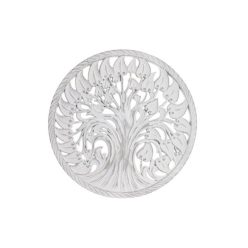 Dekoráció falra mdf 60x2x60 cm fehér