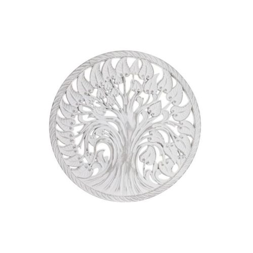 Dekoráció falra mdf 60x2x60 cm fehér