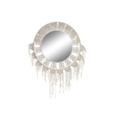 Tükör makramé pamut 75x2x75 cm fehér