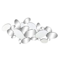 Tükör üveg, fa 119x2x61 cm fekete