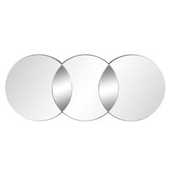 Tükör füstös üveg, fa 118,5x2x50 cm fekete