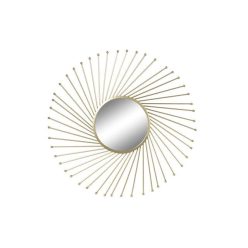 Tükör fém, üveg 84x2,5x84 cm arany