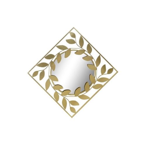 Tükör leveles fém, üveg 120x2,5x120 cm arany