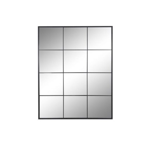 Tükör ablak fém, üveg, üveg 90x1x120 cm fekete