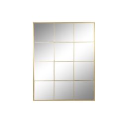 Tükör ablak fém, üveg 90x2x120 cm arany