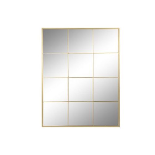 Tükör ablak fém, üveg 90x2x120 cm arany